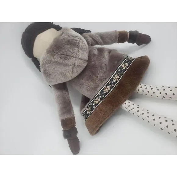 Pottery Barn Kids 24" Cloth Doll Eskimo Plush Toy - Picture 4 of 8
